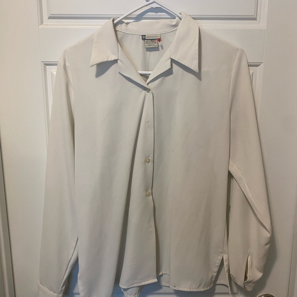 Linden Cream Button-Down Shirt for Women